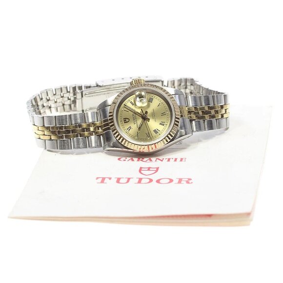 TUDOR Princess Oyster Date 92413 YG bezel cal.2671 Automatic Ladies Watch_863467 - Picture 7 of 15